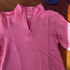 Vineyard Vines Coral/Pink Half-Zip Pullover